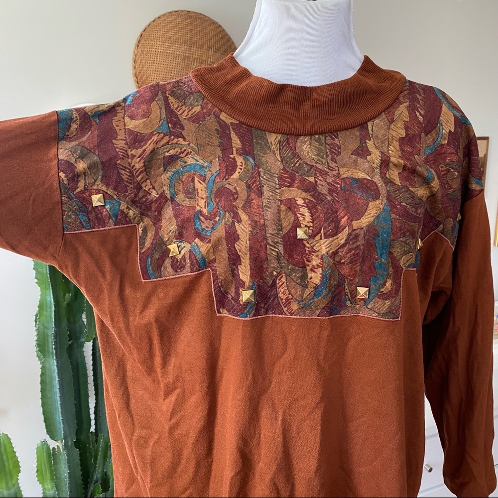 Vintage Cricket Lane Embellished Knit Top Southwestern Style - Picture 3 of 13